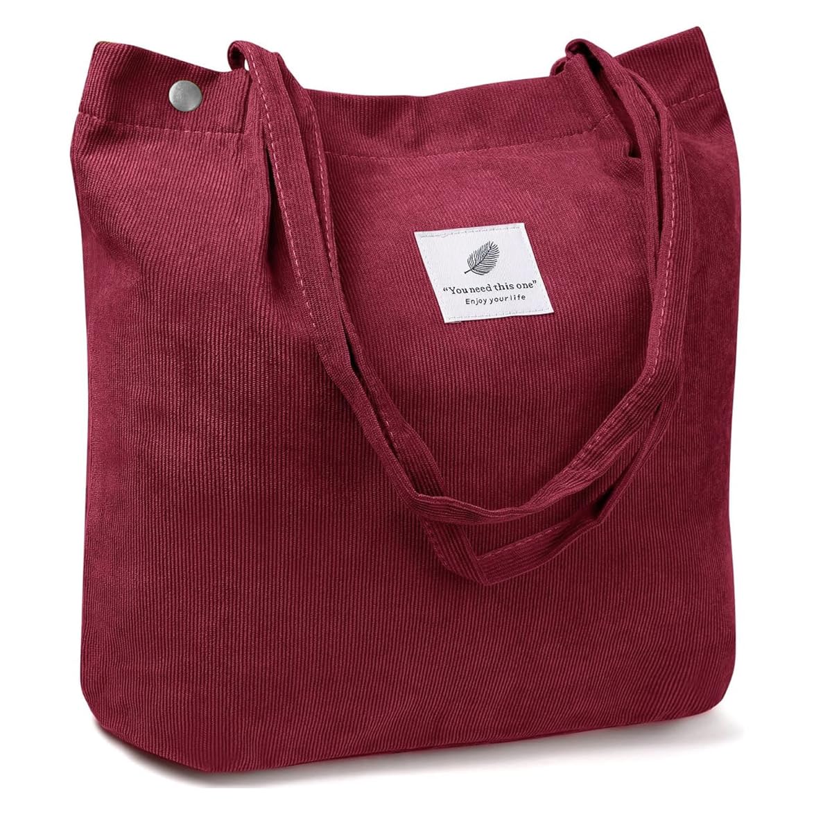 PALAY Tote Bag Corduroy Fashion Burgundy Grocery Bag Large Hand Bag for Women Shopping Bag, Grocery Bag, Shoulder Bag for Shopping, Commuting PALAY Tote Bag Corduroy Fashion Burgundy Grocery Bag Large Hand Bag for Women Shopping Bag, Grocery Bag, Shoulder Bag for Shopping, Commuting